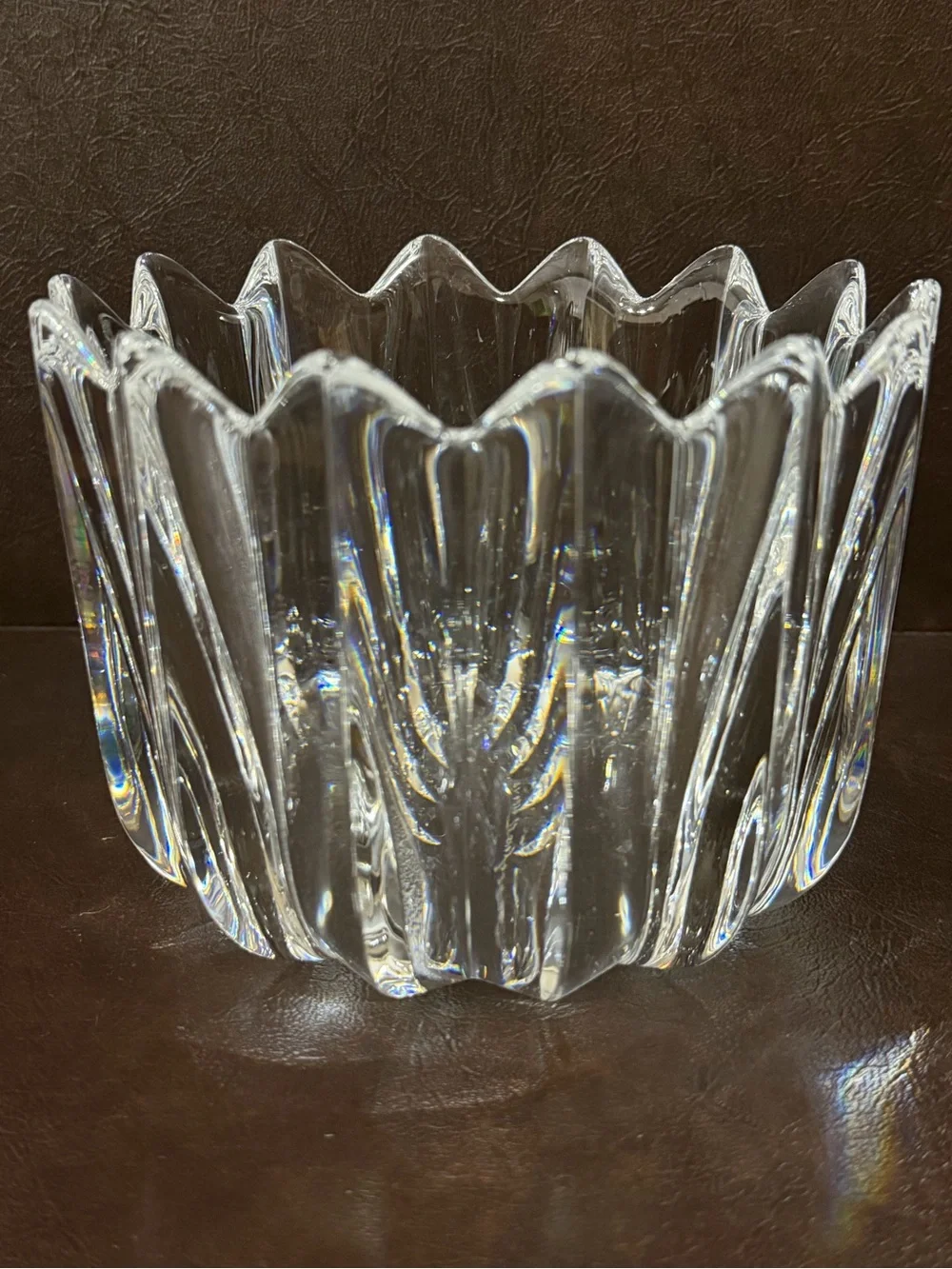 Orrefors Fleur Crystal Bowl | Retired Jan Johansson Design